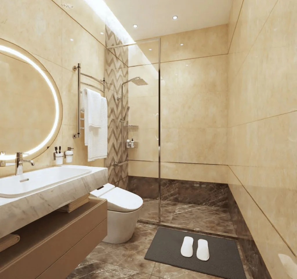 Second bathroom rendering for the Saudi villa