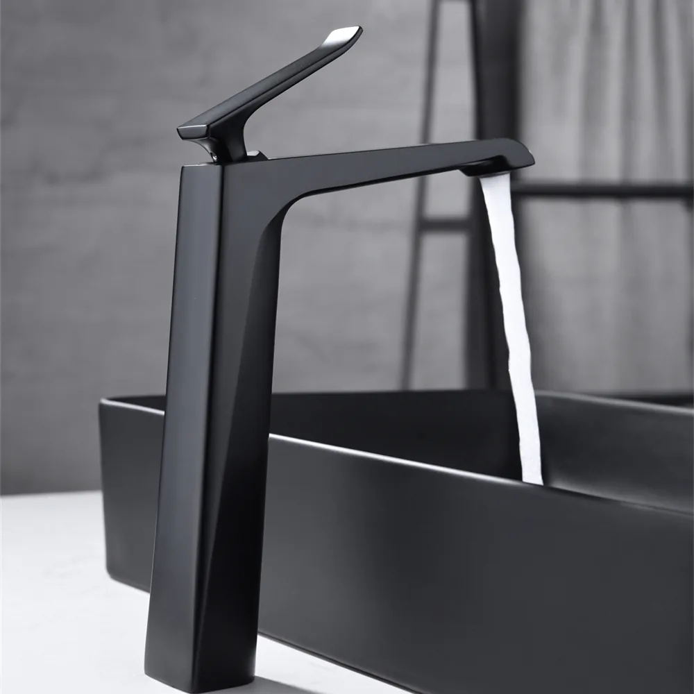 Matte black modern basin faucet from George Bathroom