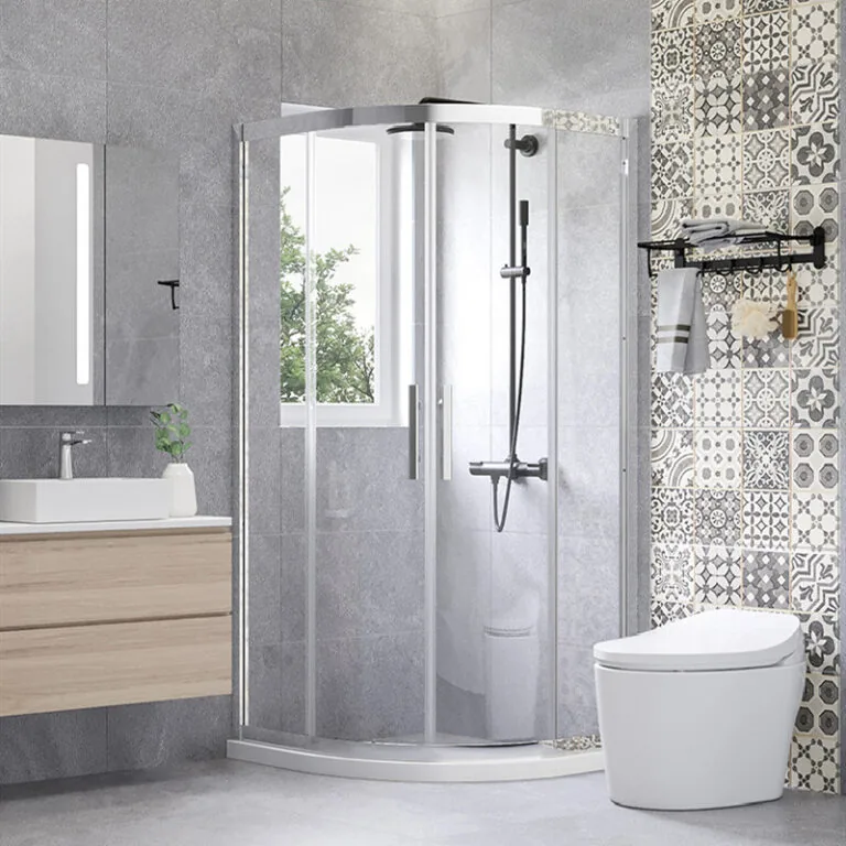 Modern sliding shower enclosure